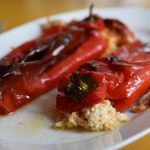 Feta-stuffed peppers recipe, an authentic Greek meze.