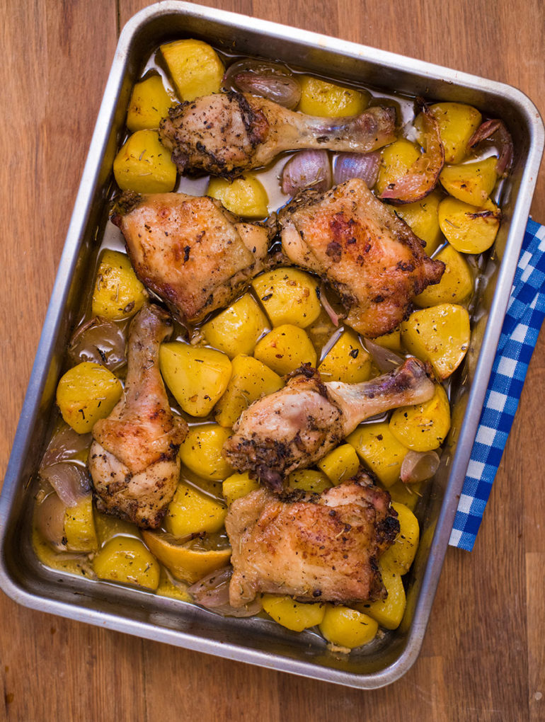 Greek Roasted Chicken with Potatoes (OnePan Recipe) My Greek Salad