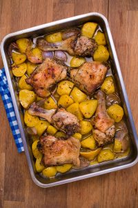 Greek roasted chicken with potatoes